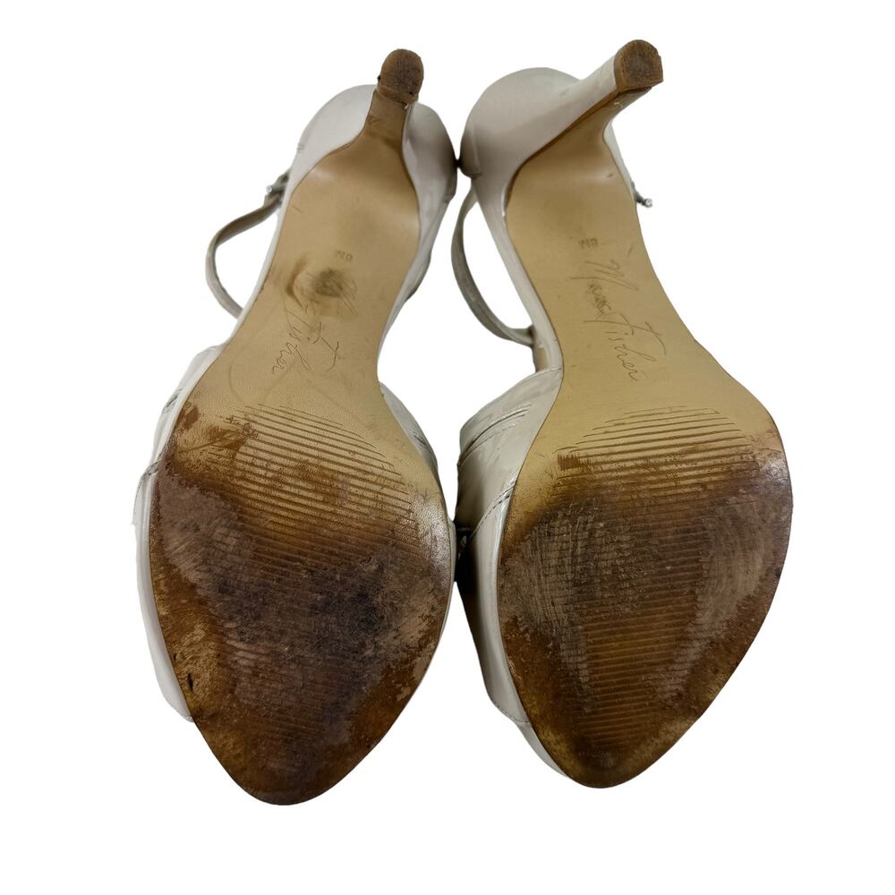 Marc Fisher Nude Tan Open Toe Ankle Strap Stilett… - image 8